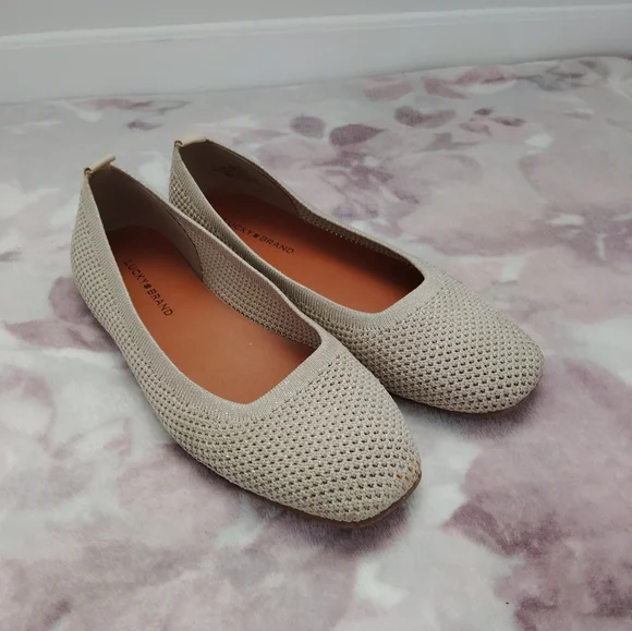 Lucky Brand Beige Knit Flats - Picture 2 of 7